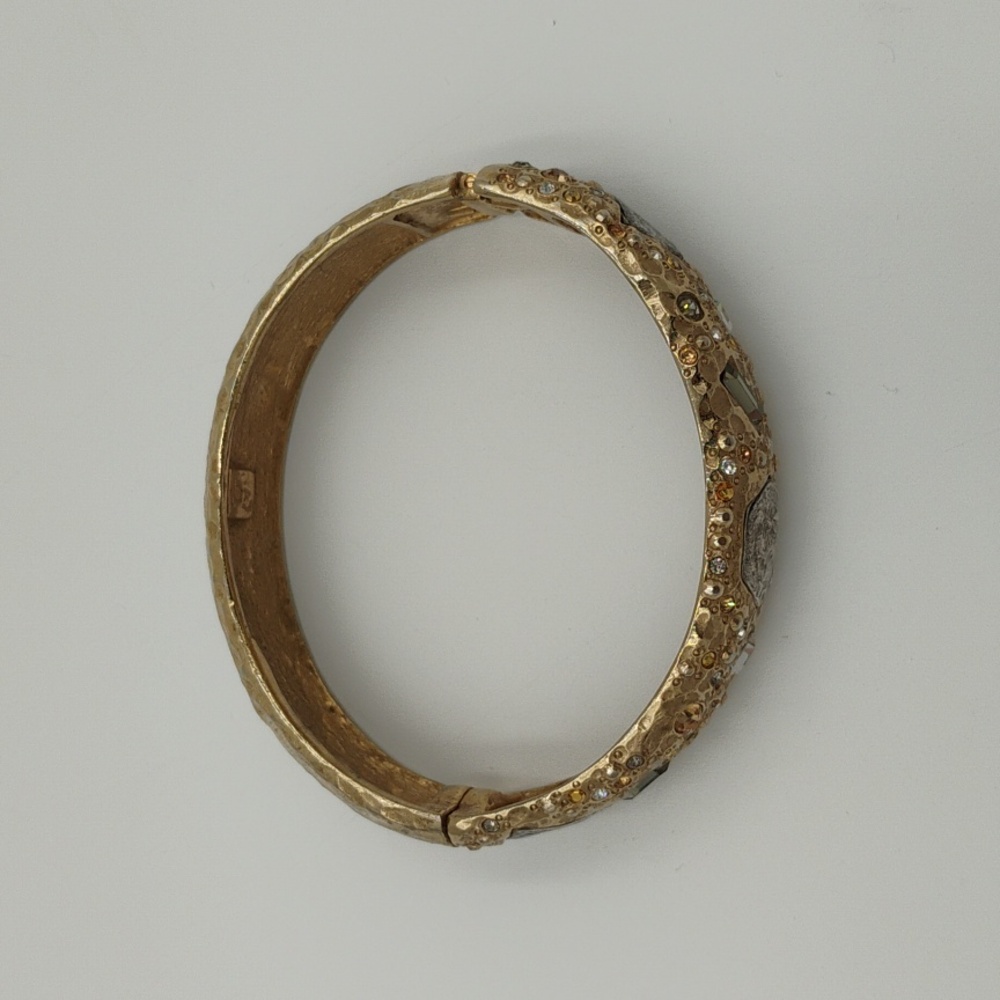 Tat2 Siena Gold Marcasite Hindge Bangle Bracelet - Picture 3 of 3